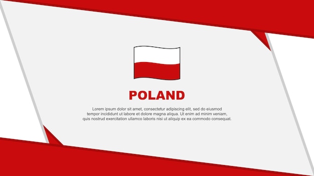 Polen Vlag Abstracte Achtergrond Ontwerpsjabloon Polen Onafhankelijkheidsdag Banner Cartoon Vectorillustratie Polen Onafhankelijkheidsdag