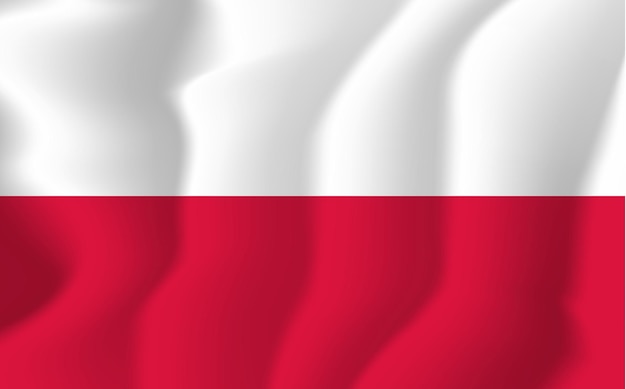 Polen zwaaide vlag vector illustratie achtergrond