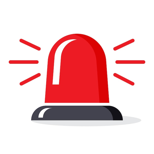 Vector police alarm or emergency siren icon