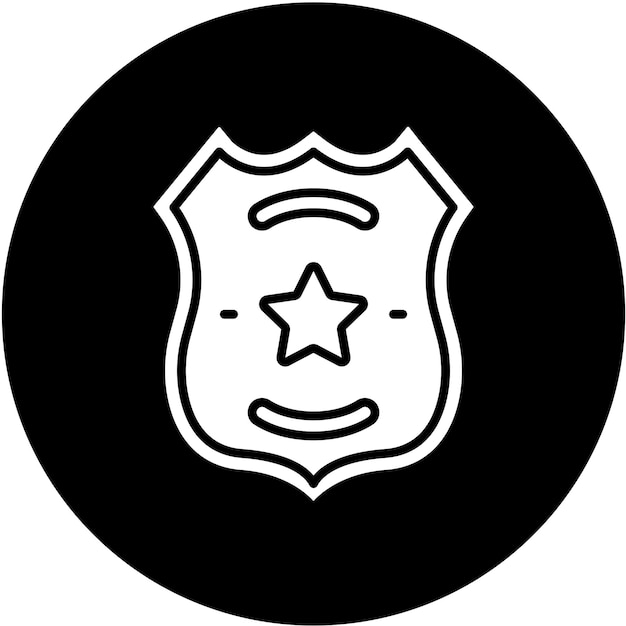 Vector police badge icon style