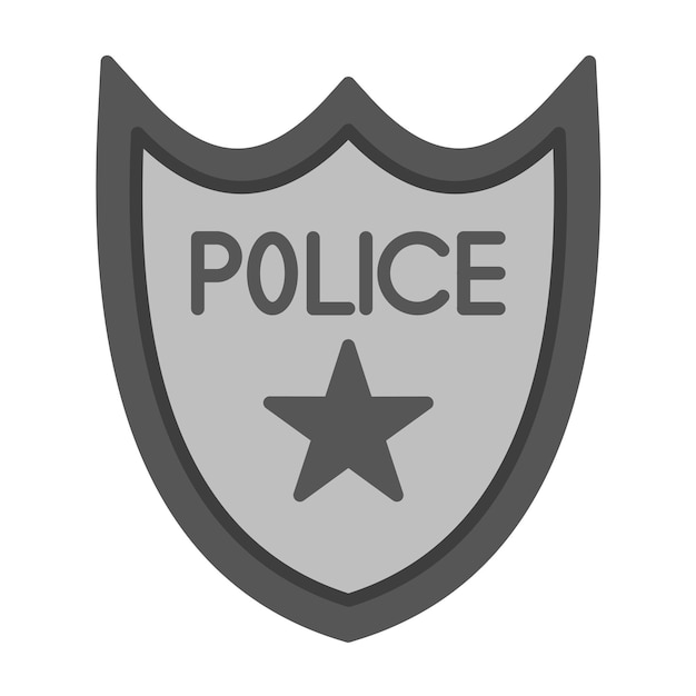 警察のバッジアイコンのベクトル画像は警察に使用できます