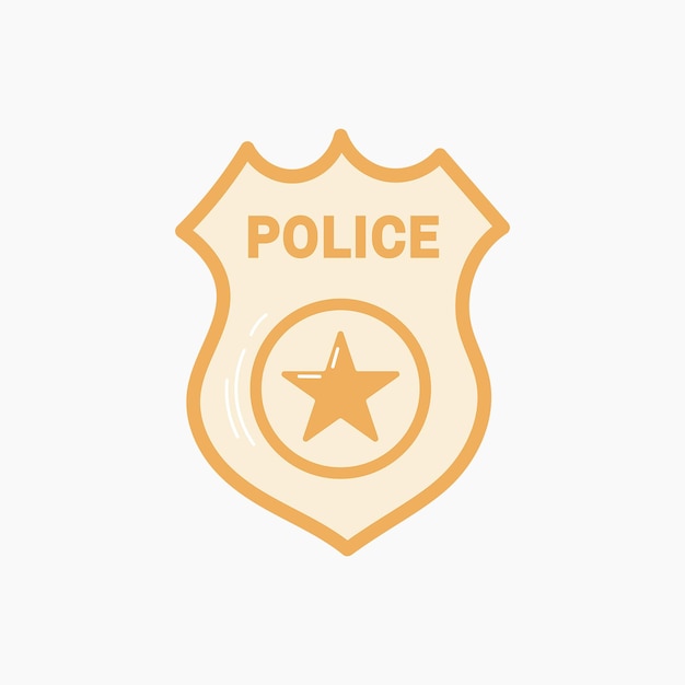 Police badge illustration