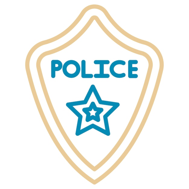 警察のバッジのベクトルイラスト