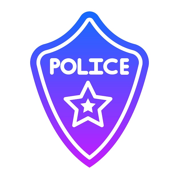 警察のバッジのベクトルイラスト