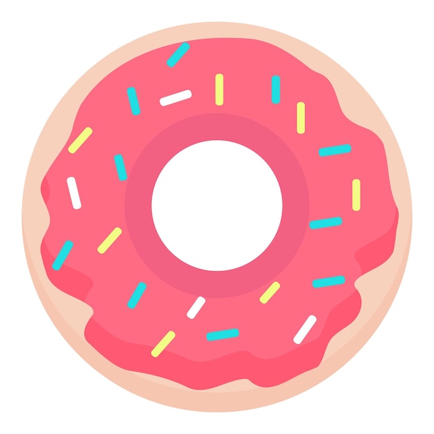 Police candy donut icon cartoon vector Cop guard Police food