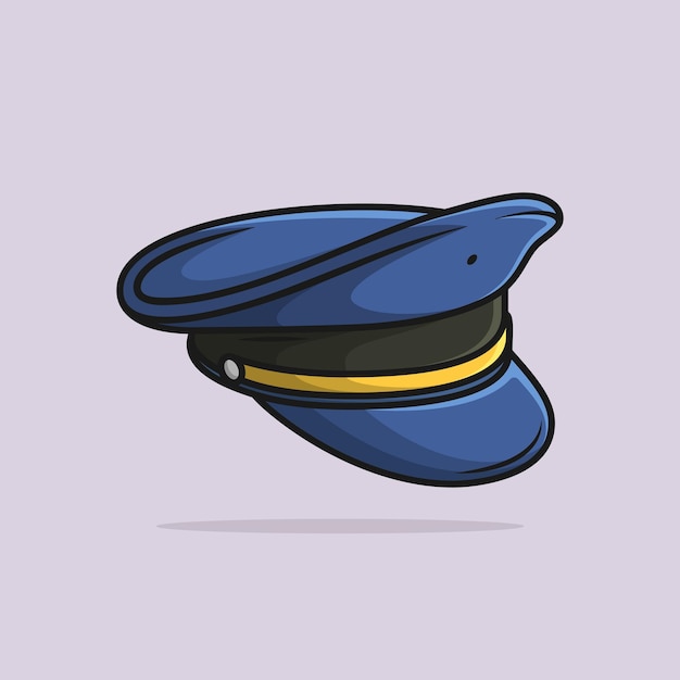 Vector police cap cartoon illustration of police cap vector design