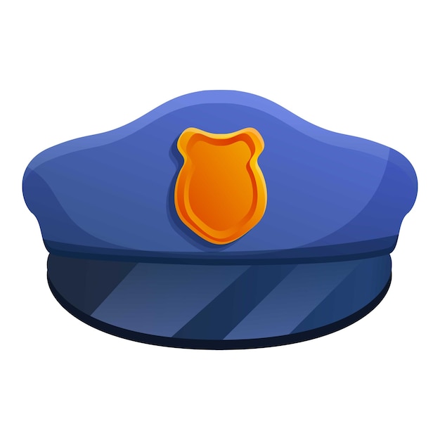 Vector police cap icon cartoon of police cap vector icon for web design isolated on white background