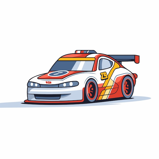 Police car Police car Vector illustration on a white background