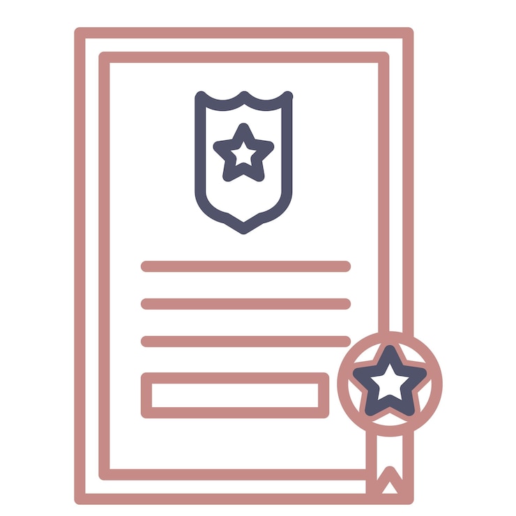 Vector 警察証明書のアイコン