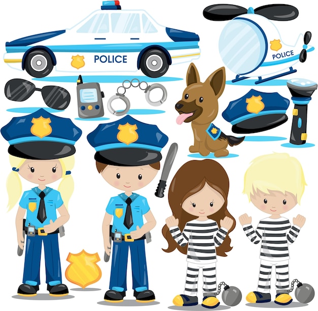 Vector police clip art