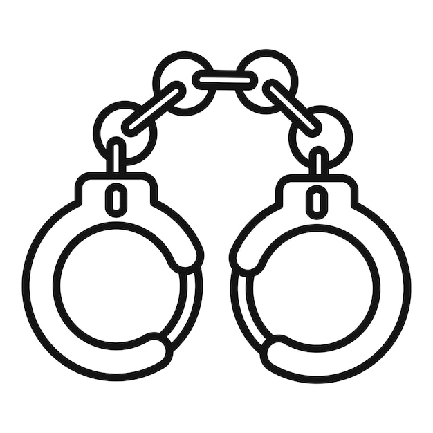 Premium Vector Police handcuffs icon Outline police handcuffs vector