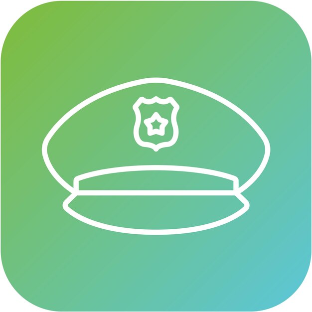 벡터 police hat icon style