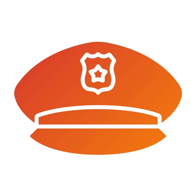 벡터 police hat icon style