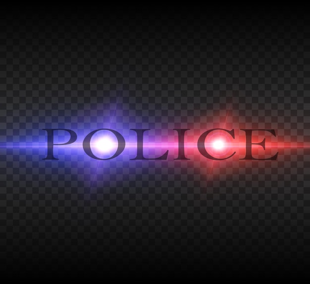 Police lights light vector illustration