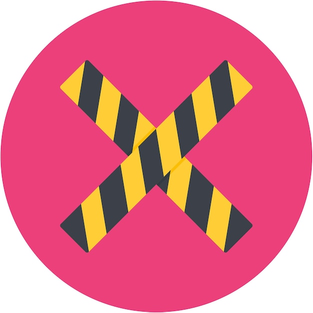 Police Line Vector Illustration Style