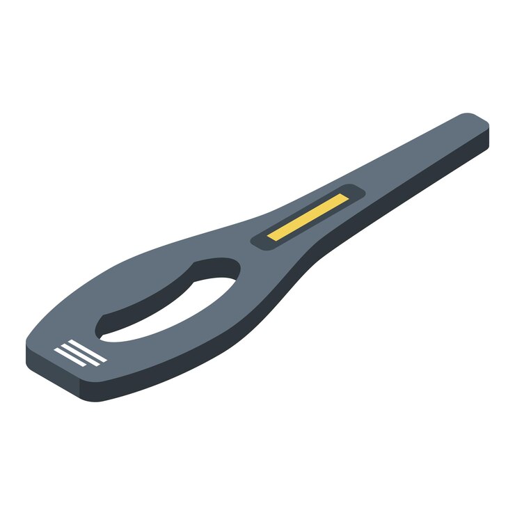 Vector police metal detector icon isometric of police metal detector vector icon for web design isolated on white background