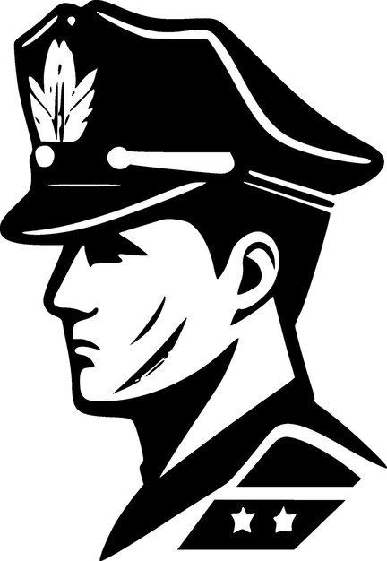 Vettore illustrazione vettoriale del logo minimalista e piatto della polizia