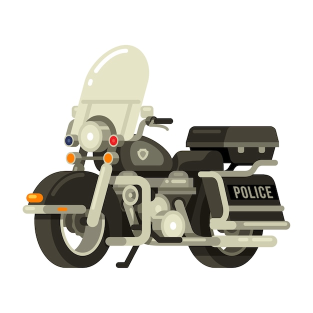 Vector police motorcycle