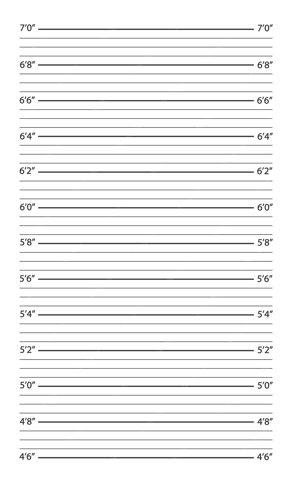 Premium Vector | Police mugshot background height chart for photo of