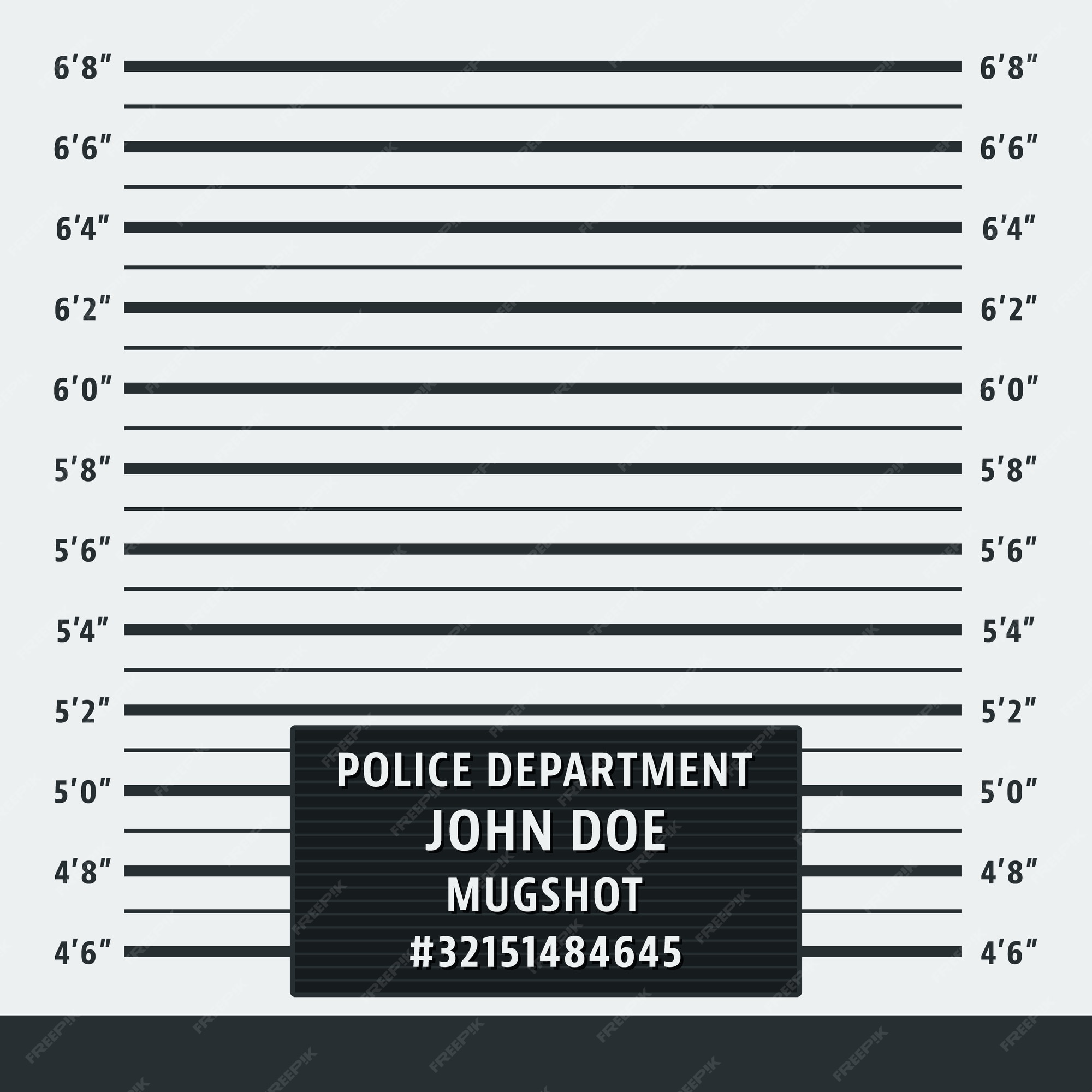 Free Printable Mugshot Template