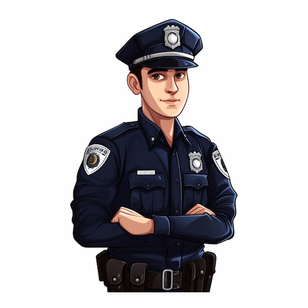 Vector police officer cartoon vector