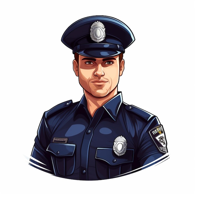 Vector police officer cartoon vector