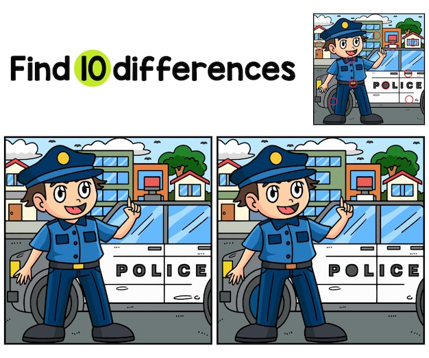 경찰관 차이점 찾기