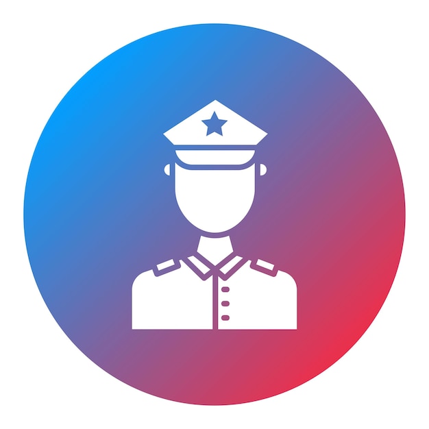 Vector police officer icon vector image can be used for humans