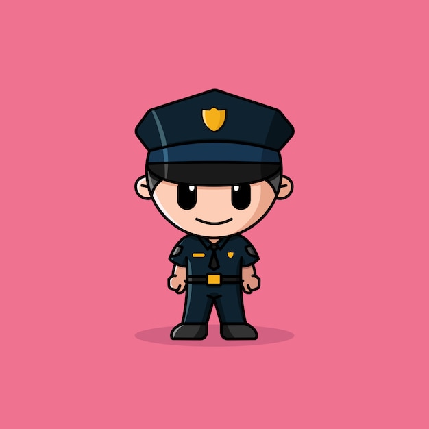 Police officer logo character mascot