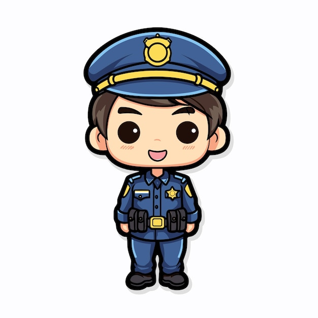 Векторная иллюстрация полицейского