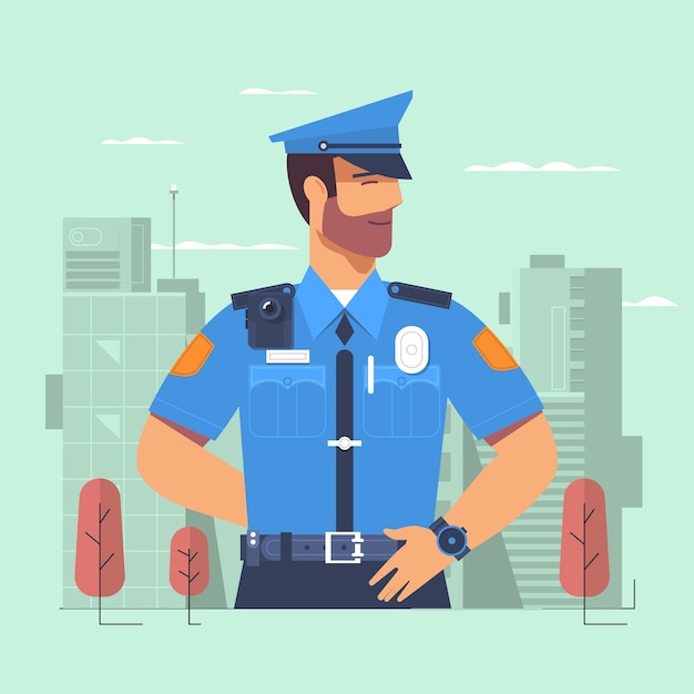 Vector police officer