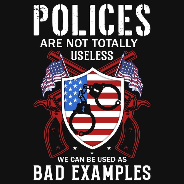 Police officers tshirt design