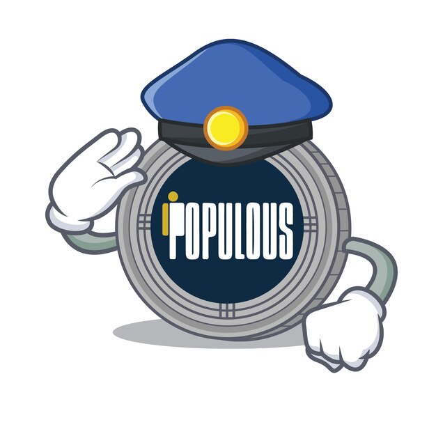 Police populous coin character cartoon