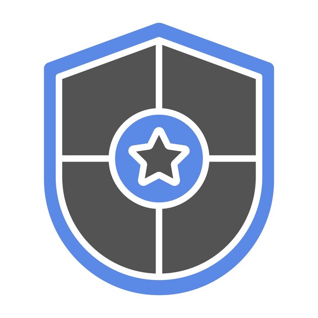 Police shield icon style