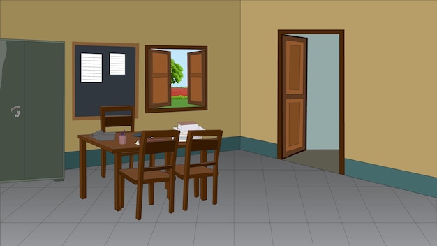 Police station room vector Background