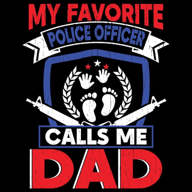 Vector police t shirt design