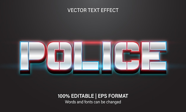 Police text effect