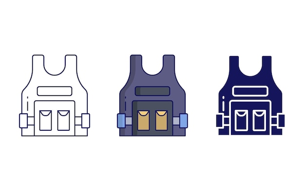 Police vest vector icon