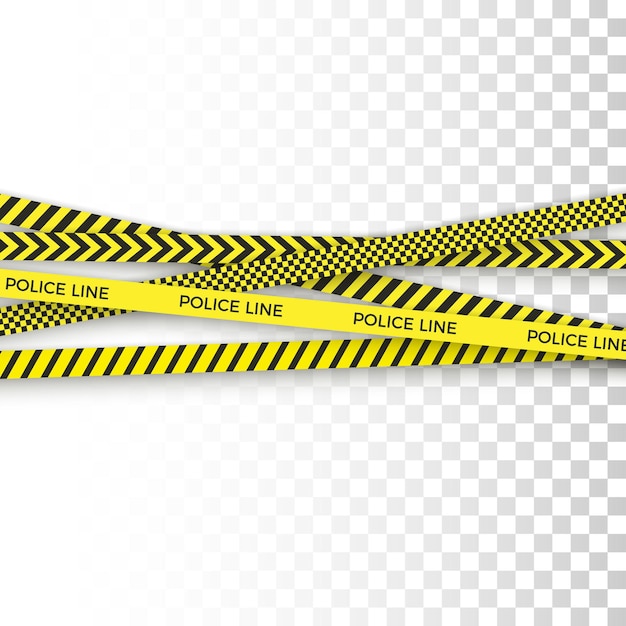 Premium Vector | Police yellow tape. danger zone with line barrier ...