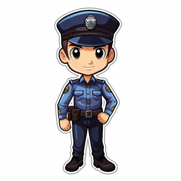 Vector policeman cartoon