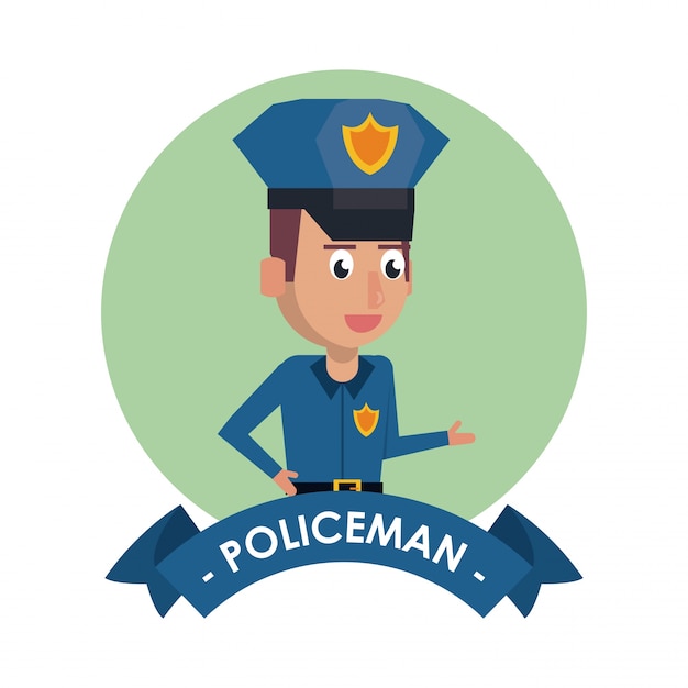 Policeman cute cartoon