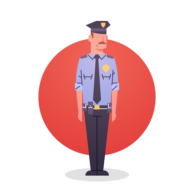 Policeman icon male cop guard security