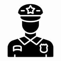 Vector policeman icon style