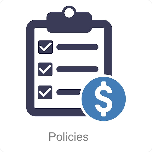 Policies and documents icon concept