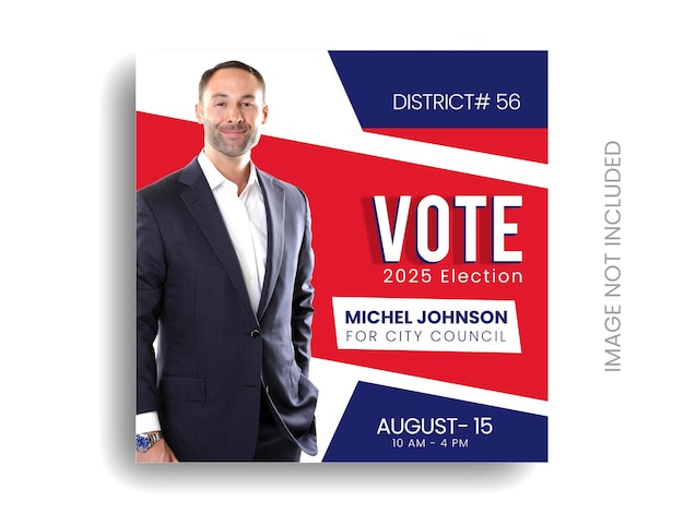 political election social media banner template