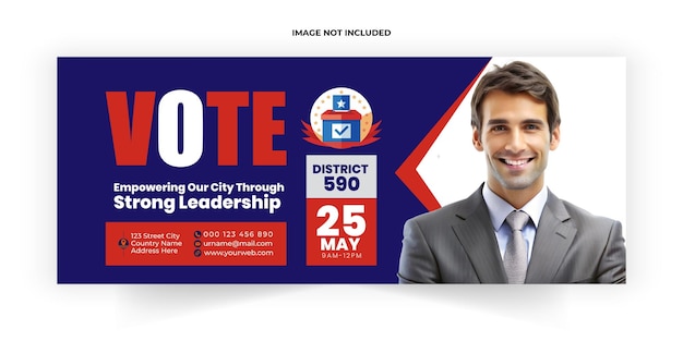 political election social media post and web banner design template