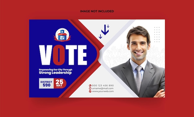 political election social media post and web banner design template