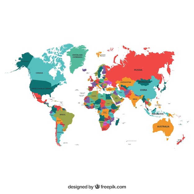 Political map of the world