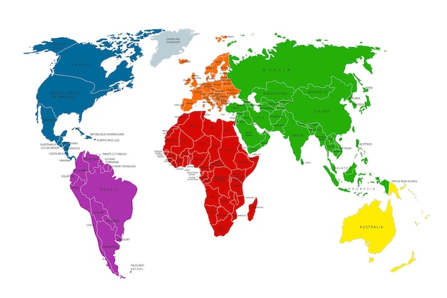 Vector political map of the world