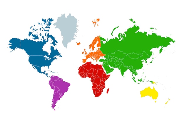 Vettore la mappa politica del mondo